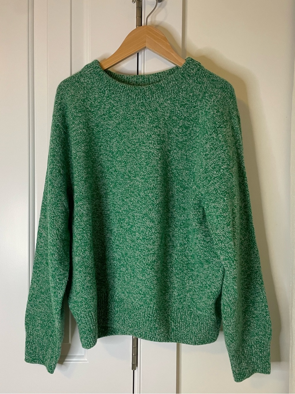 Howlin’ Green White Marled 100% Wool Sweater S Made in Scotland